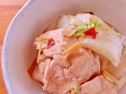 白菜と鷄のピリ辛煮✿